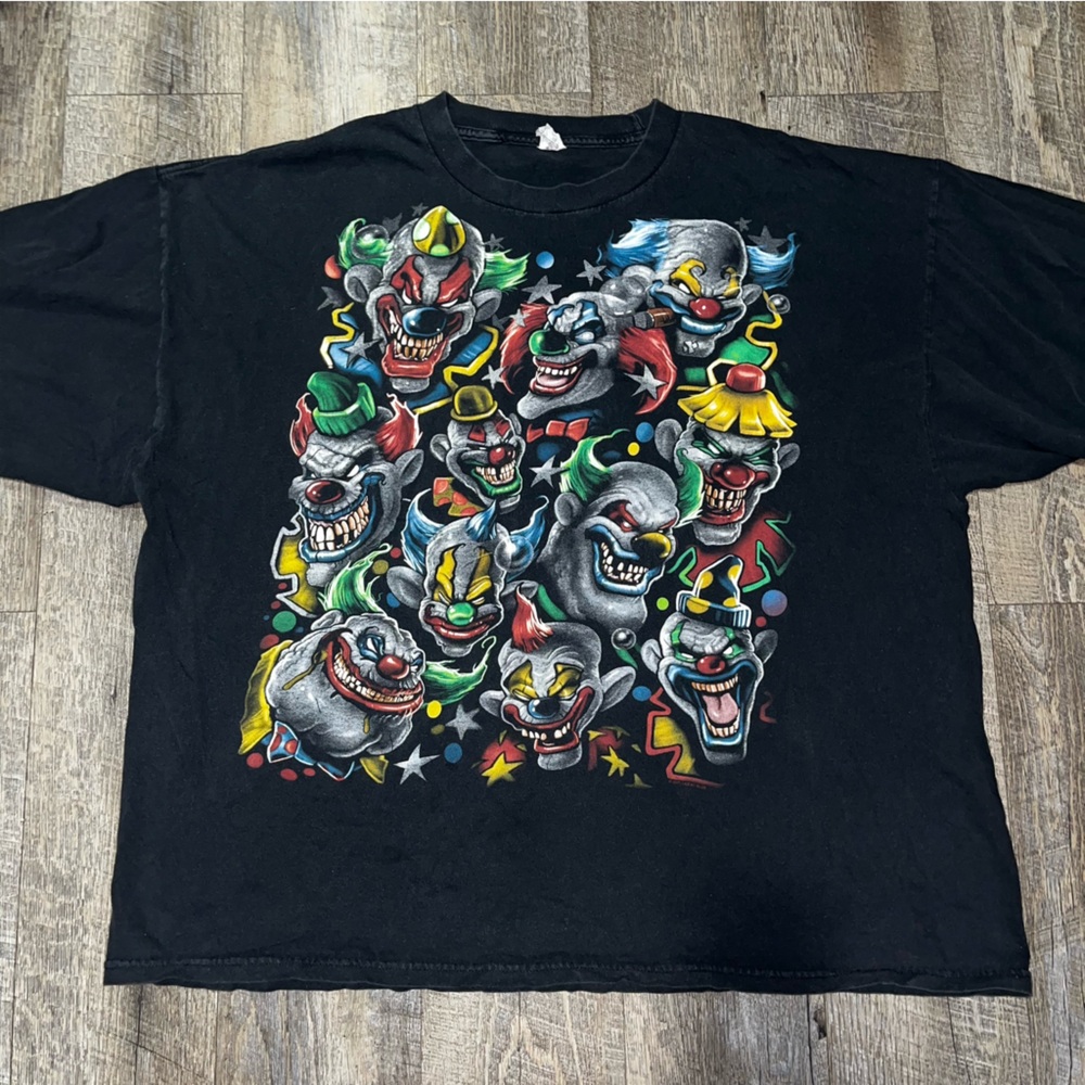 Vintage Gang of Clown Men's Larg T-shirt Crazy Joker Insane Clown Gangster Posse